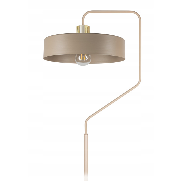 Підлоговий світильник Glimex Modern E27 60 Вт, бежевий, золотий