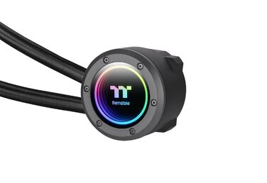 Система водяного охолодження Thermaltake TH280 V2 Sync AIO з дзеркалом Infinity, 2x 140mm вентилятори PWM, високий тиск 3.02 mmH₂O, підтримка синхронізації з материнською платою Intel/AMD (Чорний, 120mm, ARGB)