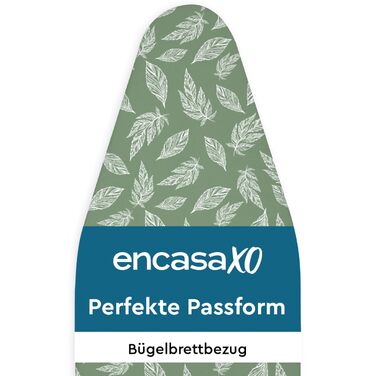 Чохол на прасувальну дошку Encasa XO з підкладкою з повсті 3 мм, термостійкий, 112x34 см, принт Big Leaves Green