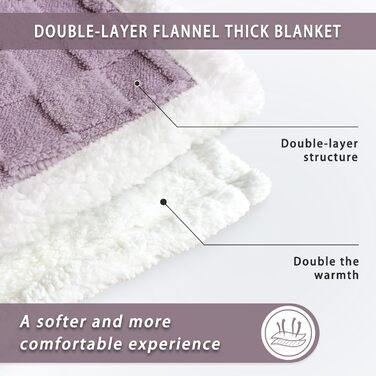 Плед Gracelife Sherpa з м'якого флісу, теплий та пухнастий, 150 x 200 см, сірий