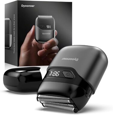 Електричний чоловічий верстат для гоління Dyoonoer з LED-дисплеєм, фольєвий верстат, IPX7 вологостійкий, 3 гнучкі леза, USB-C зарядний пристрій для обличчя та бороди - D/B/71dB