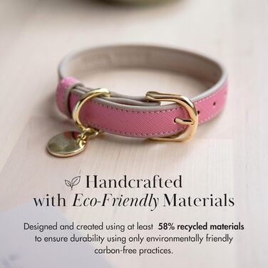 Нашийник для собак Nina Woof Milan з веганської шкіри, м'який, регульований, з крокодиловим тисненням, фіолетовий, розмір M, обхват шиї 38–48 см