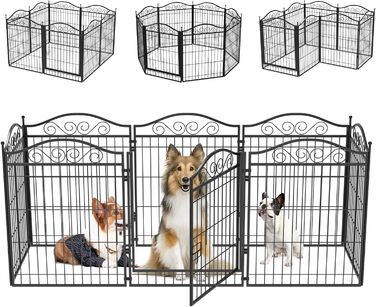 Летіжне полотно BingoPaw XXL для цуценят: міцний металевий забіг для собак, кроликів, котів, хом'яків (8 частин, 80 см)