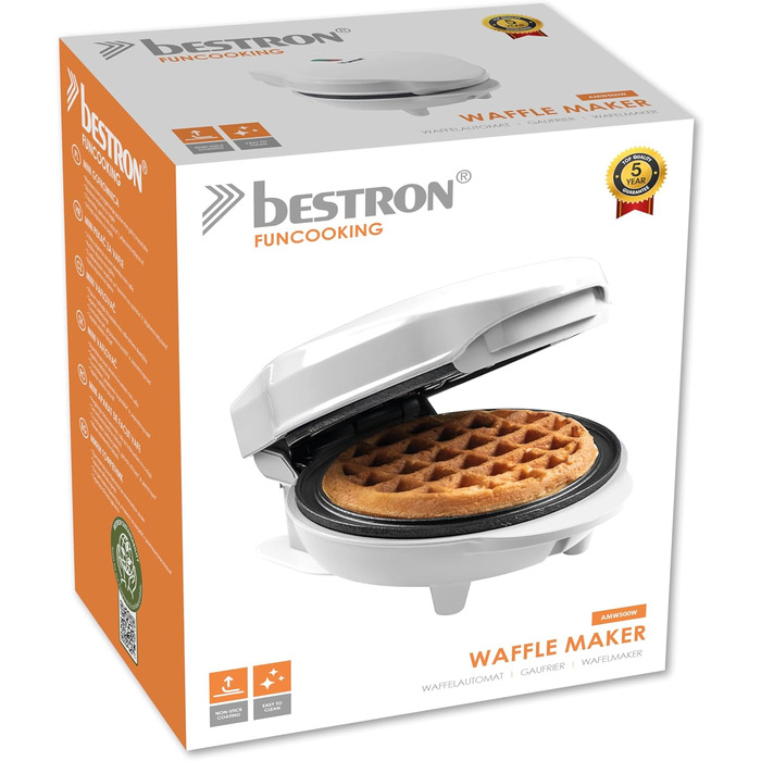 Mini-вафельниця Bestron Satin Collection: компактний вафельмейкер з антипригарним покриттям для дітей та сімейних свят