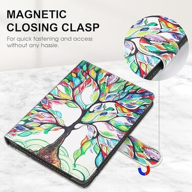 Чохол-підставка для Kindle Paperwhite, Kobo Clara HD/2E, Pocketbook, Tolino, Sony E-Reader з натуральної шкіри