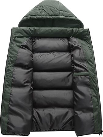 Чоловіча жилетка SEAUR з пуховим утеплювачем, тепла, легка, водонепроникна, з капюшоном, зелена, з кишенями