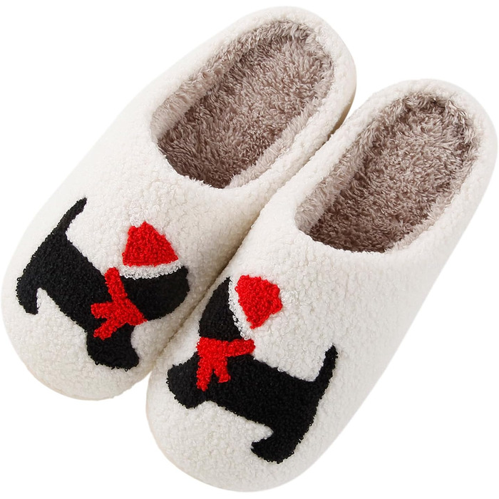 Тапочки домішки Bolukets для жінок та чоловіків, зимові, теплі, плюшеві, у вигляді тварин, з помпоном-шапочкою (39/40 EU)