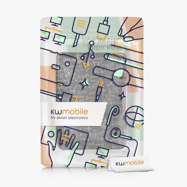 Чохол-книжка kwmobile для Tolino Shine 3 - яскравий чохол для eReader, блакитний, жовтий, зелений (комбінація зелено-жовтий)