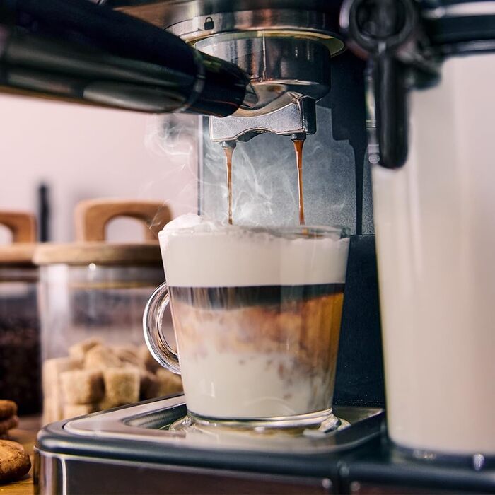 Кавомашина Cecotec Power Espresso 20 ColdBrew Latte Fresh: 1350W, 20 Бар, ColdBrew, Сенсорний екран, 1.5л резервуар, капучинатор, нержавіюча сталь