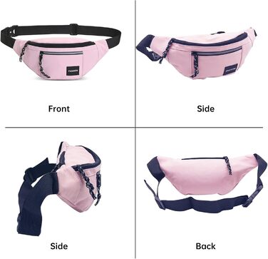 Гірчатка поясна водонепроникна для жінок та чоловіків Long Keeper - поясна сумка велика для спорту, туризму, велопоїздок, кемпінгу, подорожей, активного відпочинку на природі, рожева