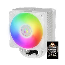 ARCTIC Freezer 36 A-RGB: Кулер для CPU з Push-Pull вентиляторами та RGB підсвіткою для Intel/AMD, Single-Tower, 2 вентилятори 120 мм, 200-2000 rpm, гідродинамічне підшипник, з термопастою MX-6 (білий)