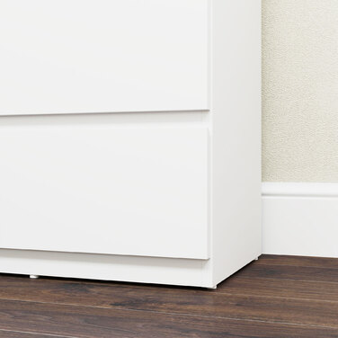 HOMCOM Chest of Drawers/Dresser/Sideboard with 5 Drawers, Office Cabinet with Tip-Proof Pull Handles, for Living Room, Bedroom, White, 55 x 34 x 100 cm | Aosom