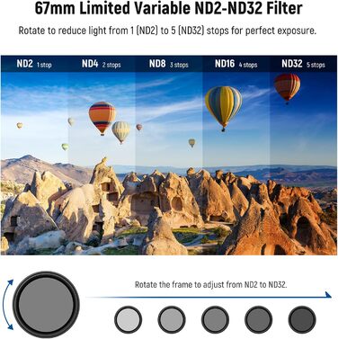 NEEWER Фільтр CPL 67mm для смартфонів та об'єктивів, циркулярний поляризаційний фільтр, сумісний з Android