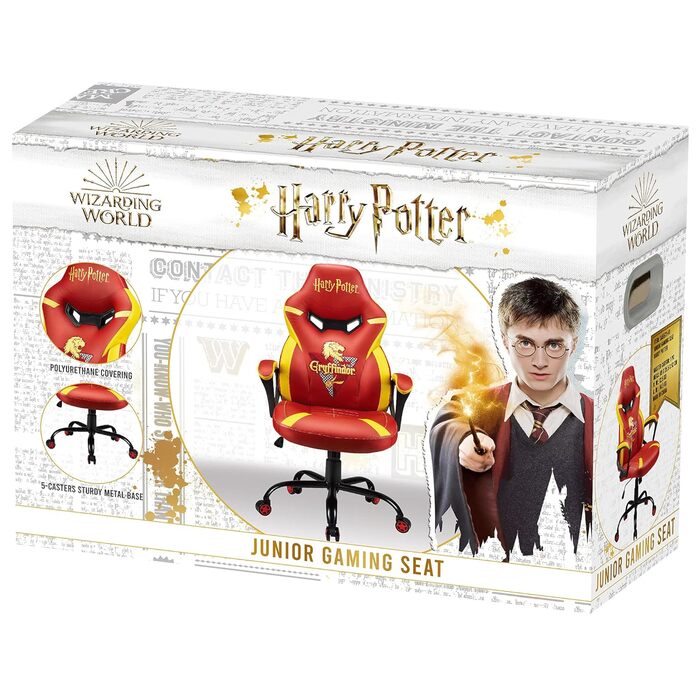 Дитяче ігрове крісло Subsonic Harry Potter Грифіндор, офіційна ліцензія, комп'ютерний стілець для геймерів