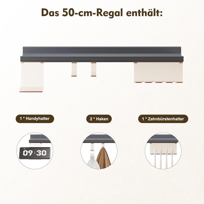 Дзеркало для ванної кімнати SONNI з підсвічуванням 60x40 см, LED, IP44, білий