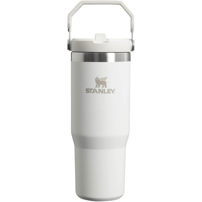 Stanley Flip Straw Tumbler 1.0 Drinking Bottle with Straw 0.89L - Thermos Bottle Keeps Drinks Cold for 12+ Hours - Dishwasher Safe - Sports Bottle - Water Bottle BPA Free - Frost