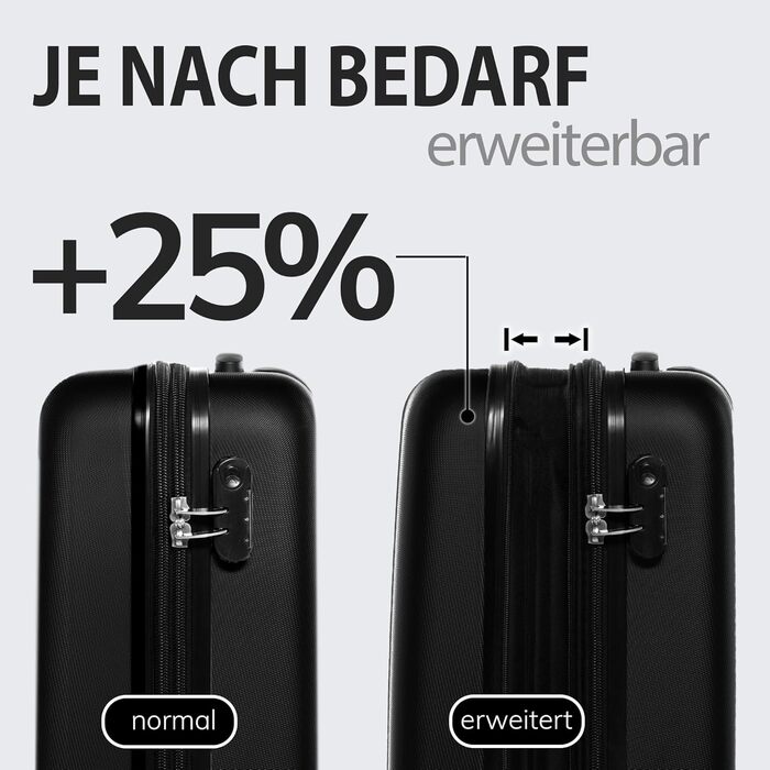 Набір валіз FERGÉ 3 шт. з жорсткого ABS, розширюваний, Toulouse, рожевий (Handgepäck, L, XL)