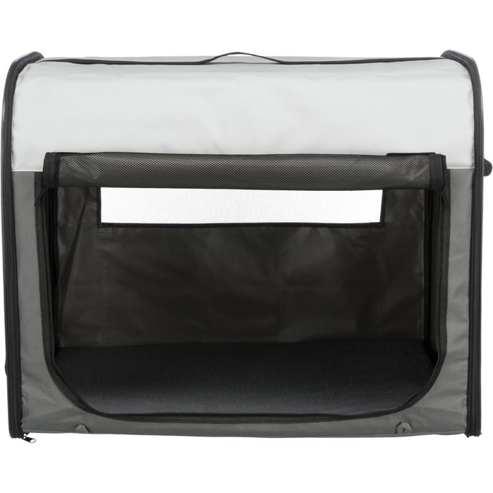 Тріксі Будка для собак Home – XL: 116 × 86 × 77 см – складана переносна будка з 2 дверцятами та надійними засувами, цинкова транспортна переноска зі стабільною піддоном для дому та в дорогу – 3926 (S, чорний)