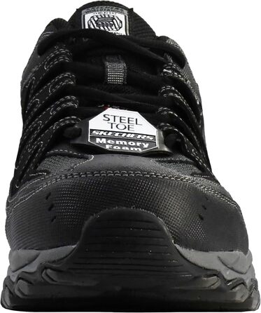 Черевики робочі чоловічі Skechers Cankton Ebbitt зі сталевим підноском, чорно-темно-сірі (31 EU)