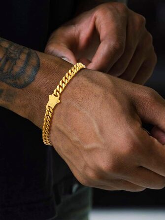 Чоловічий браслет-ланцюжок Miami Bestyle з нержавіючої сталі, 5/7/9/12.5 мм, 19/21/23 см, з подарунковою коробкою