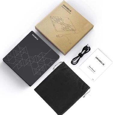 Зовнішній DVD-записувач ORIGBELIE 6 в 1, USB 3.0 CD/DVD ROM +/-RW привід для ноутбука, ПК, Mac OS, Windows 11/10/8/7, Linux
