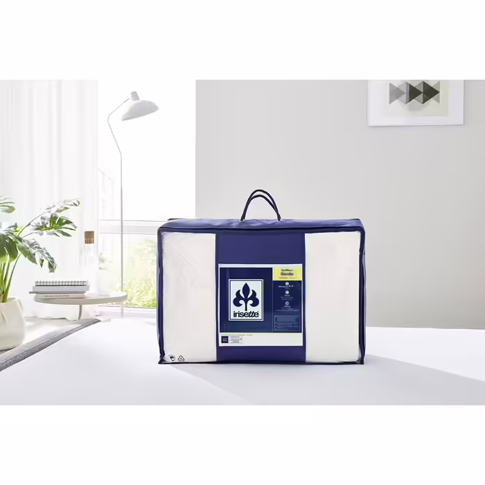Ковдра всесезонна Irisette Lotte, 155x220 см, біла, стьобана, Top Cool, прати при 95°C, німецьке виробництво, з сумкою, сертифікат Oeko-Tex