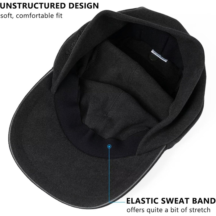 Жіноча зимова шапка GADIEMKENSD з відбиваючими елементами та мішком для хвоста, навушники-гетри, для активного відпочинку, чорна