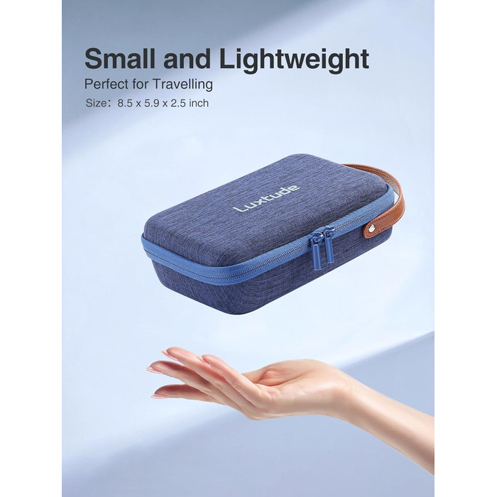 Органайзер для кабелів Luxtude: кейс для зберігання кабелів, зарядних пристроїв та Powerbank (Blue)