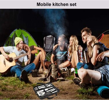 Набір гриль-посуду 13 предметів: аксесуари для гриля, інструменти для барбекю, набір для гриля, посуд для гриля з нержавіючої сталі з подарунковим пакуванням для чоловіків, кемпінгу, пікніка, сімейного відпочинку та вечірок на природі