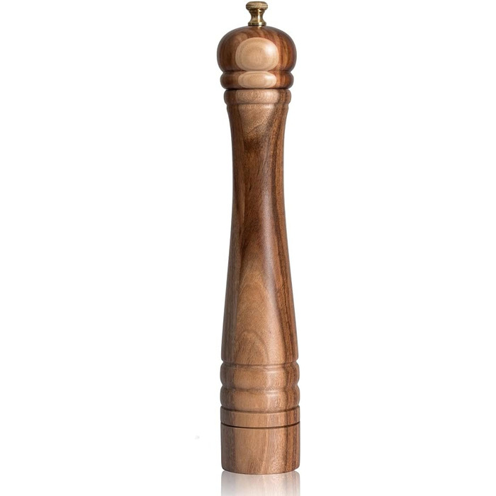DeroTeno pepper mill made of acacia wood with stainless steel grinding mechanism, H 30 cm