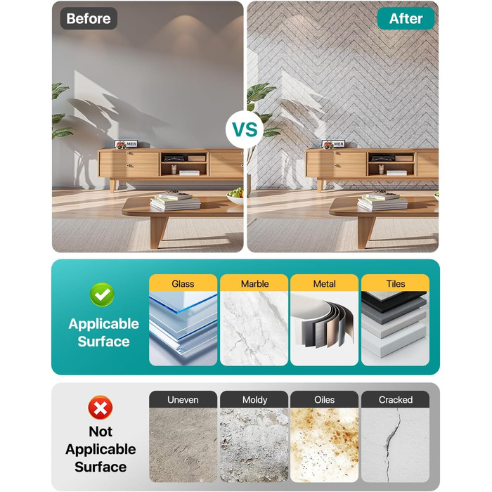 Акустичні панелі Soundsbay самоклеючі з поліестеру для звукоізоляції стін, 30x30x0,9 см, білий колір, 12 шт