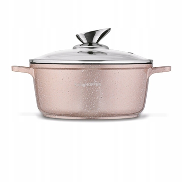 Набір алюмінієвих каструль Konighoffer Pollo Rose Gold, 12 предметів