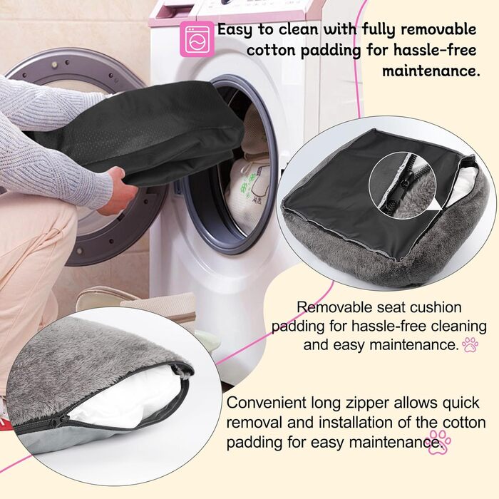 Автокрісло для собак SIVEIS - зручне ліжко з кишенею, захист від подряпин, з ременем безпеки (02-Сіро-блакитний)