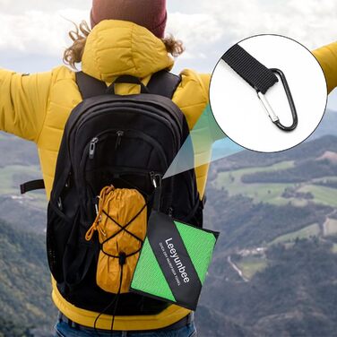 Набір рушників Leeyunbee з мікрофібри (2 шт.) - 160x80 см + 80x40 см, швидковисихаючі, для спорту, подорожей, пляжу (зелений)