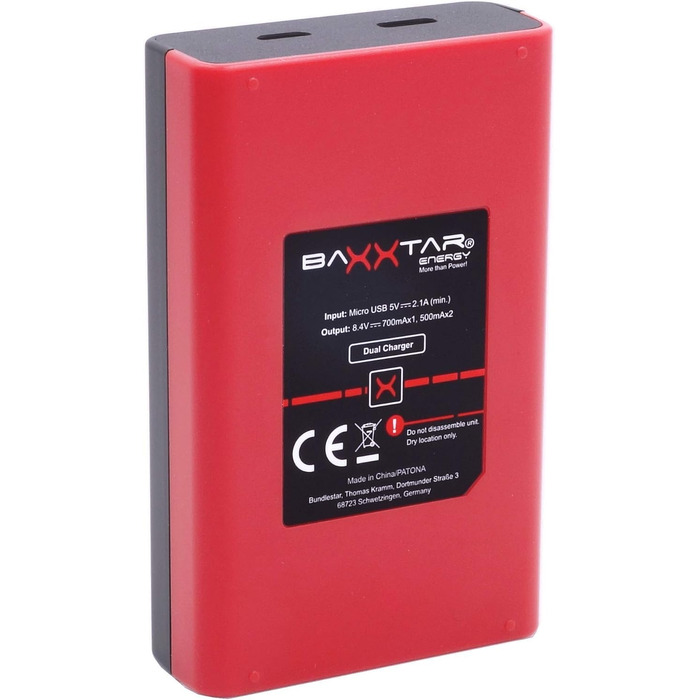 Акумулятор Baxxtar EN-EL15c 2600mAh з зарядним пристроєм Dual (LCD USB-C Micro-USB) для Nikon Z5, Z6 II, Z7 II, Z8, D500, D600, D610, D750, D780, D800, D810, D850, D7000, D7100, D7200, D7500, сумісний з EN-EL15b, ENEL15, EN EL15