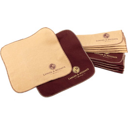 Langer & Messmer Polishing Cloths for Smooth Leather made of 100% Cotton in a practical set - The shoe polishing cloth for professional shoe care ( | Beige) (10-piece set, Beige / Bordeaux)