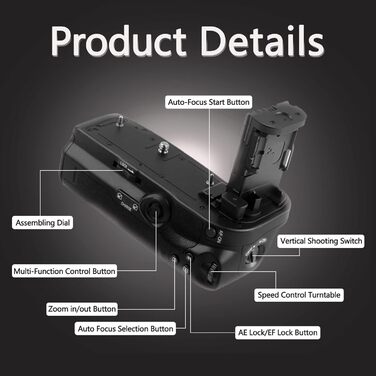 Вертикальний батарейний хват Raeisusp з бездротовим пультом 2.4G, замінник Canon BG-R10 для Canon EOS R5 R6 R5C