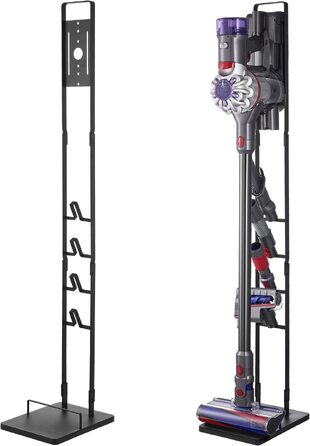 Стійка для бездротового пилососа Dyson V6 V7 V8 V10 V11 V15 з 4 гаками, чорна - VEVOR