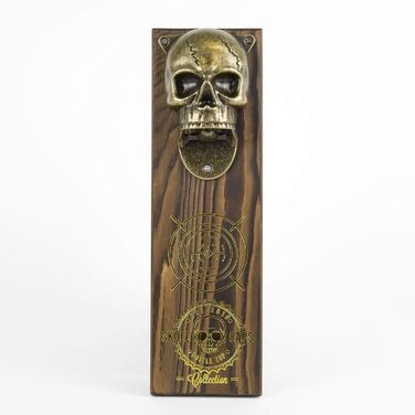 Gift Republic - Skull Cap Bottle Opener Funny | Skull Beer Opener for Men | Magnetic Wall Bottle Opener | Beer Bottle Opener | Bottle Cap Collector | Gift for Christmas, Birthday, Party
