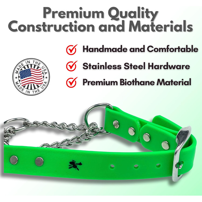 Нашийник для собак Artingale від JI HODGES, біотана, не тягне, професійна якість, середній розмір