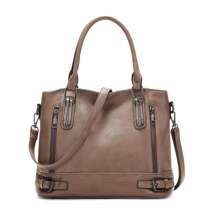 Сумка жіноча VINBAGGE PU шкіра, шопер, вінтажний стиль, для офісу та на кожен день (кава)