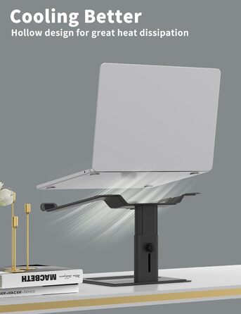 Підставка для ноутбука Soundance настільна, регульована, чорна, 10-17.3 дюймів