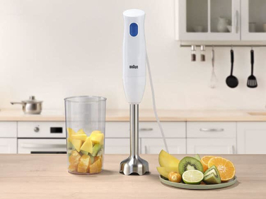Занурювальний блендер Braun MQ10.001M, 450 Вт, білий