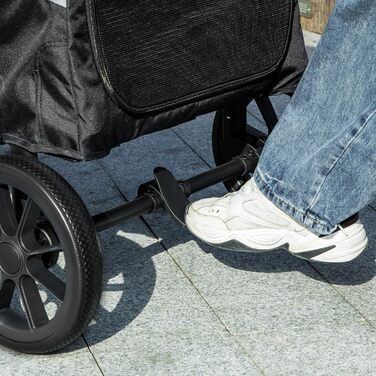 PawHut Візок для собак та котів, складний, до 30 кг, сірий (124 x 67 x 100 см)