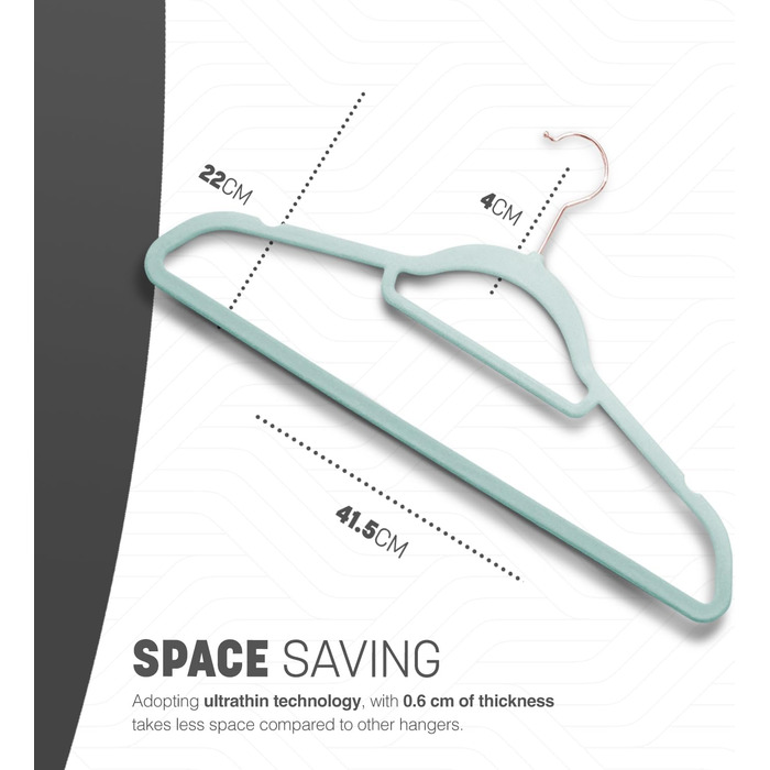 Плечики для одягу KEPLIN з антиковзаючою поверхнею, з тримачем для краваток та 360° обертанням, міцні та довговічні, економні, органайзер для шафи для костюмів, жакеток та одягу, рішення для зберігання вдома, 30 шт., м'ятно-зелений