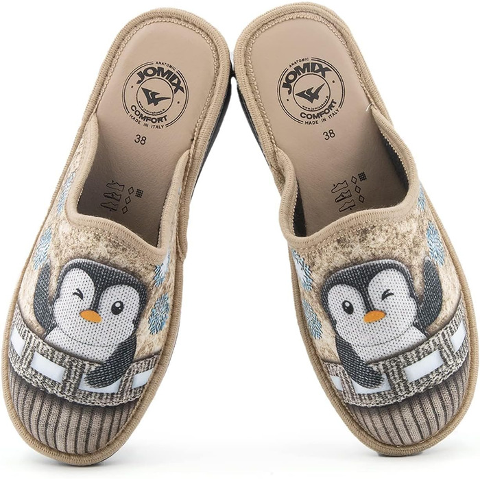 Жіночі халапи JOMIX Winter - зручні та теплі домашні тапочки, Італія, 37 EU, бежевий колір