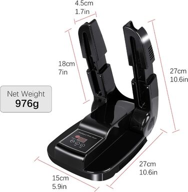 Upstartech Shoe Dryer, Electric Boot Dryer Foot Warmer Smart Timing Folding Dehumidifying Deodorizer