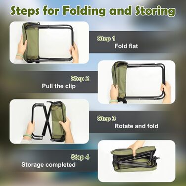 Зручний складаний стільчик-підсвічник для кемпінгу, риболовлі, подорожей та відпочинку на природі