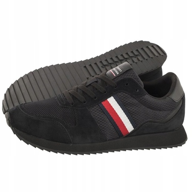 Спортивні кросівки Tommy Hilfiger, чорні, шкіра та замша, розмір 44