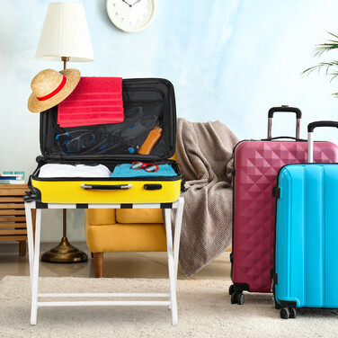 Relaxdays Folding Wooden Suit Rack